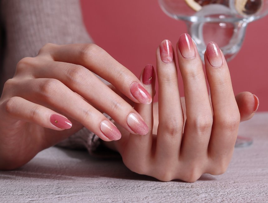 Glossyblossom Nail Gel Strips Tango in the Sunset | OoshTush | K-beauty | Free Shipping Over $40 USD