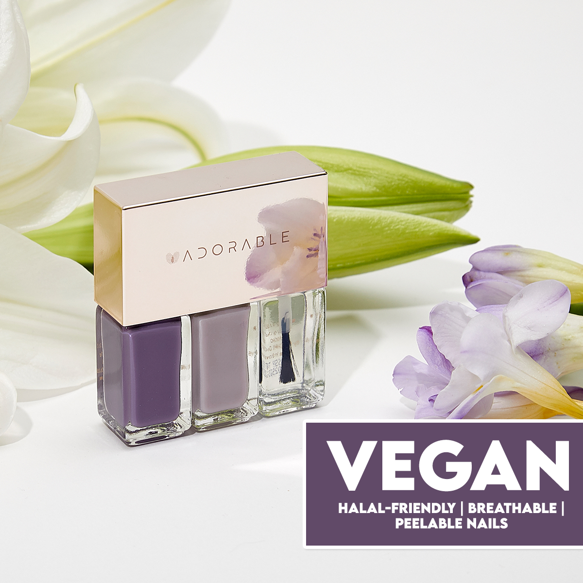 Adorable Waterbased Nail Polish Vegan Halal Peeloff Home Nail Muslim