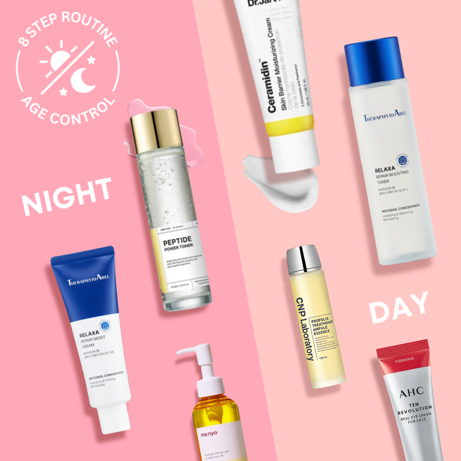K-Beauty 10-Step Nourishing Skincare Routine All Skin & Sensitive/Acne-prone Skin