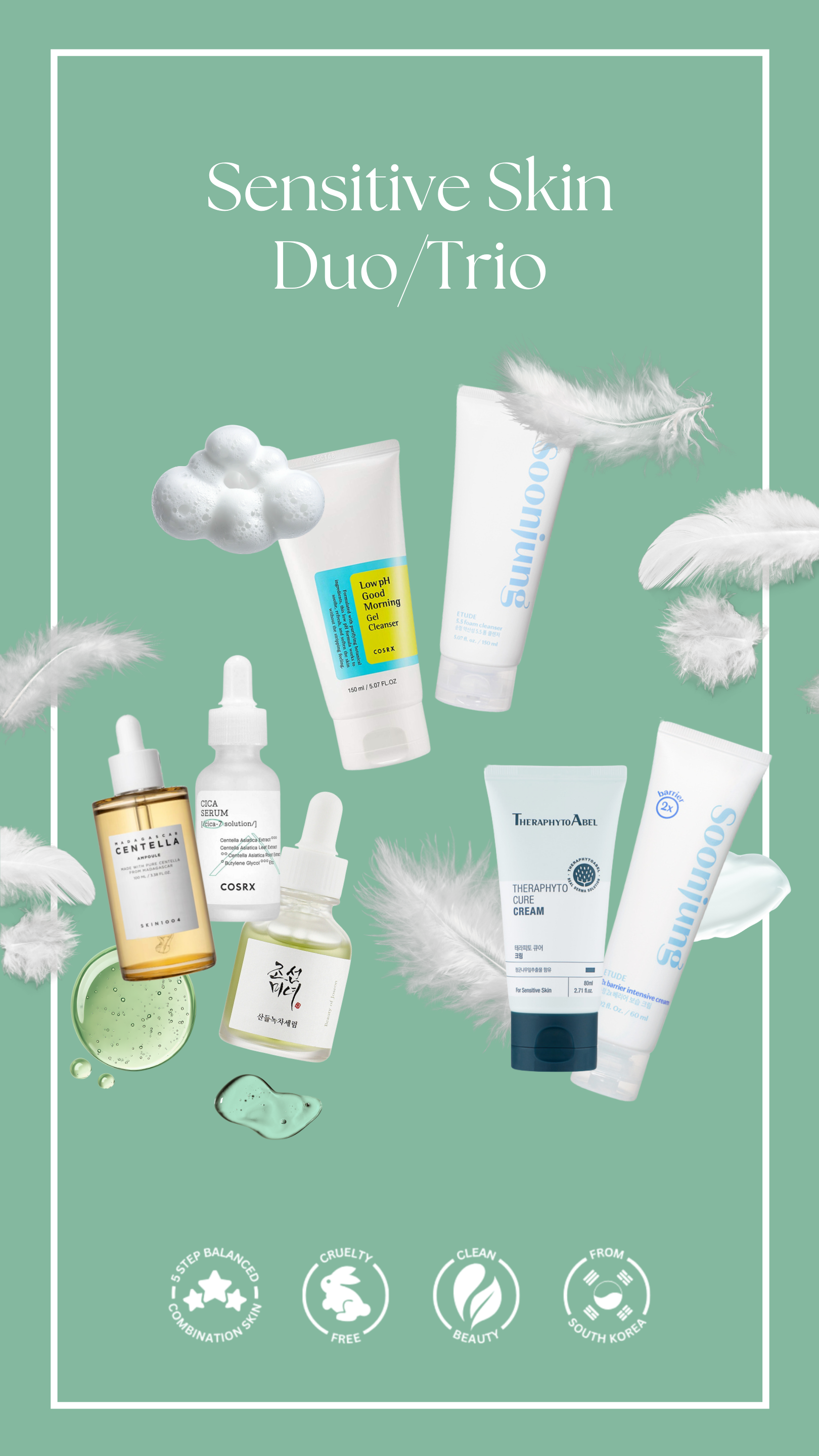 Sensitive Skin Duo / Trio Set: Calm, Care, Repeat