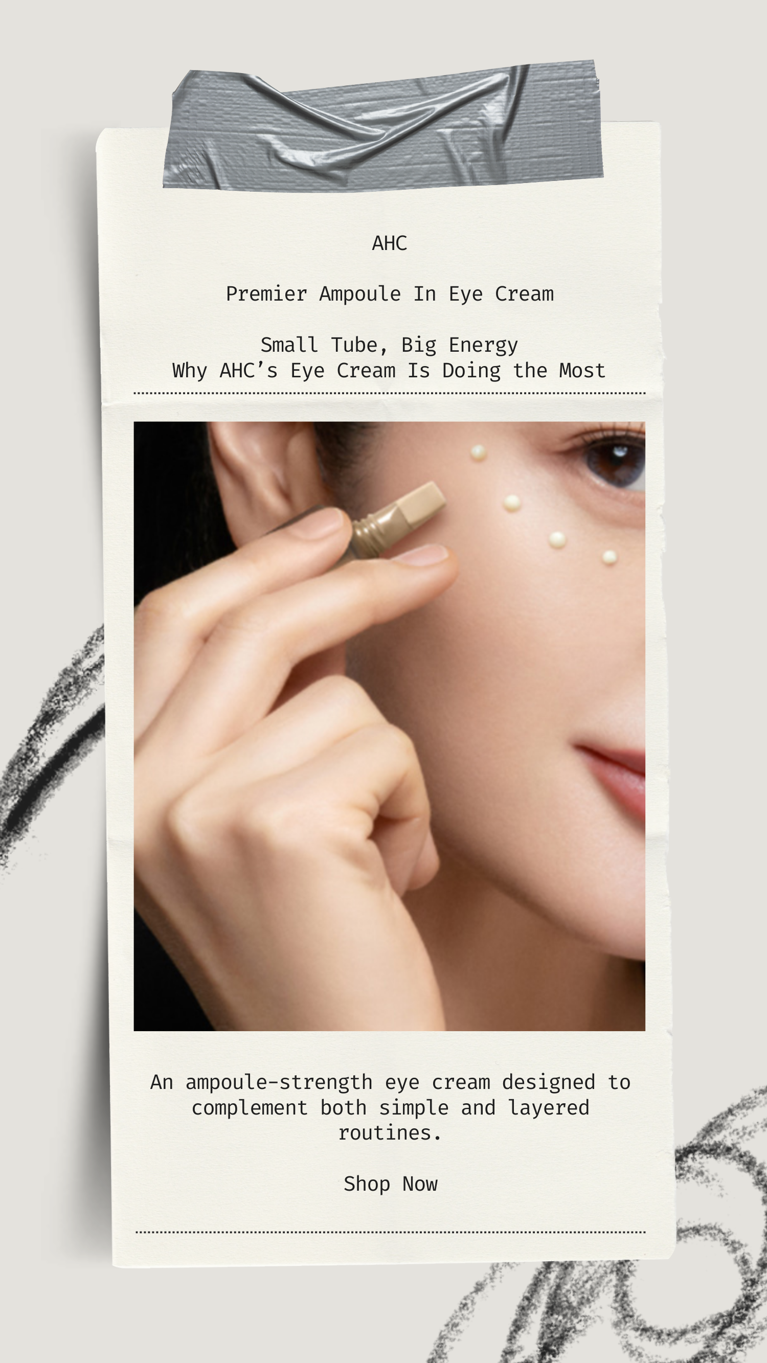 Small Tube, Big Energy: Why AHC’s Eye Cream Is Doing the Most (In a Good Way)