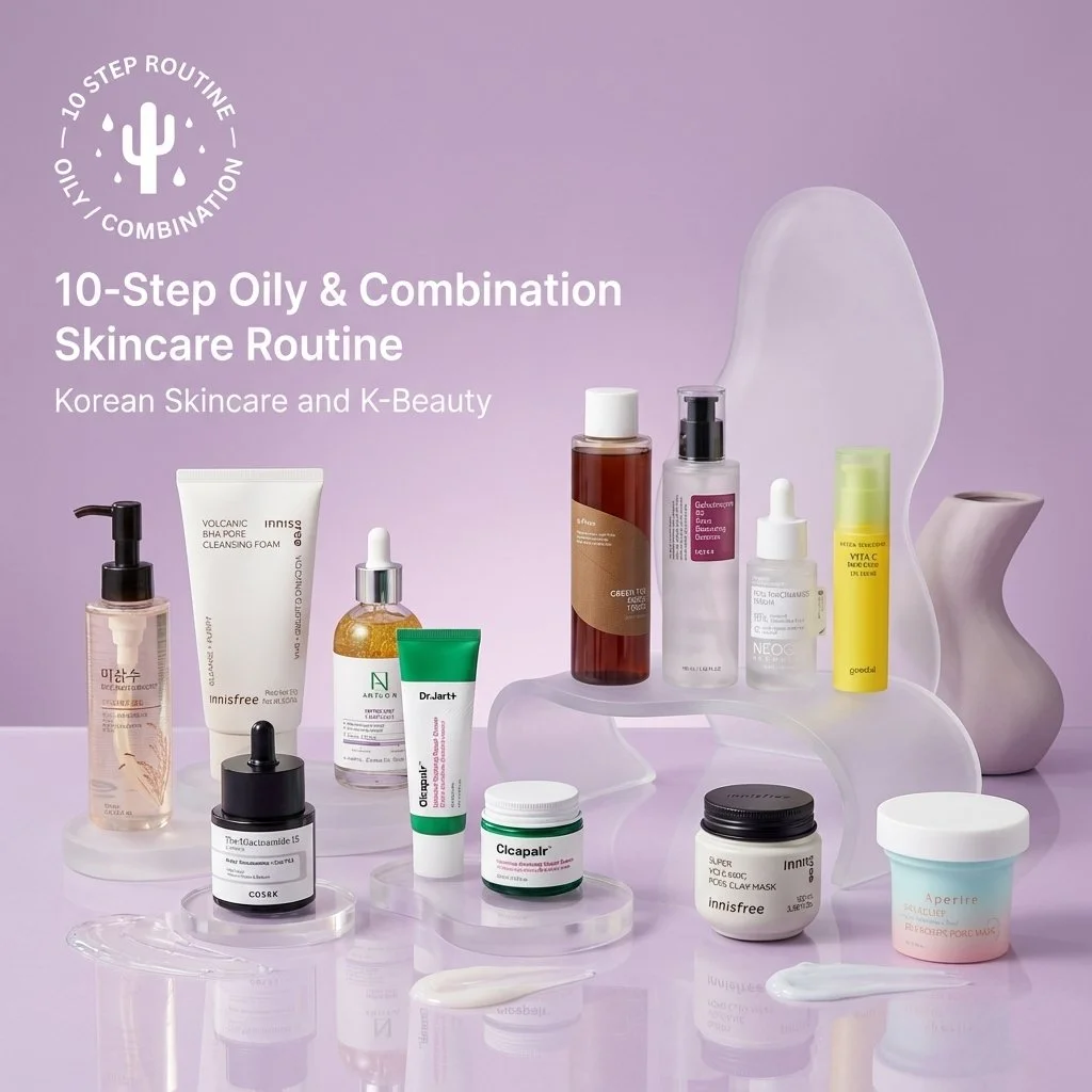 Oily and combination skin isn&rsquo;t about removing all the oil &mdash; it&rsquo;s about balancing it the right way. ✨

Our 10-Step Oily &amp; Combination Skincare Routine helps control excess shine, refine pores, and keep your skin hydrated without