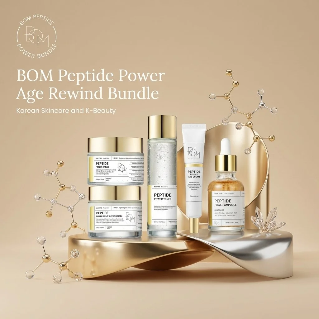 Turn back the clock the gentle way. ✨

The BOM Peptide Power Age Rewind Bundle is your complete anti-aging routine in one set &mdash; from a hydrating toner and peptide ampoule to a nourishing cream, eye treatment, and overnight mask. Each step works