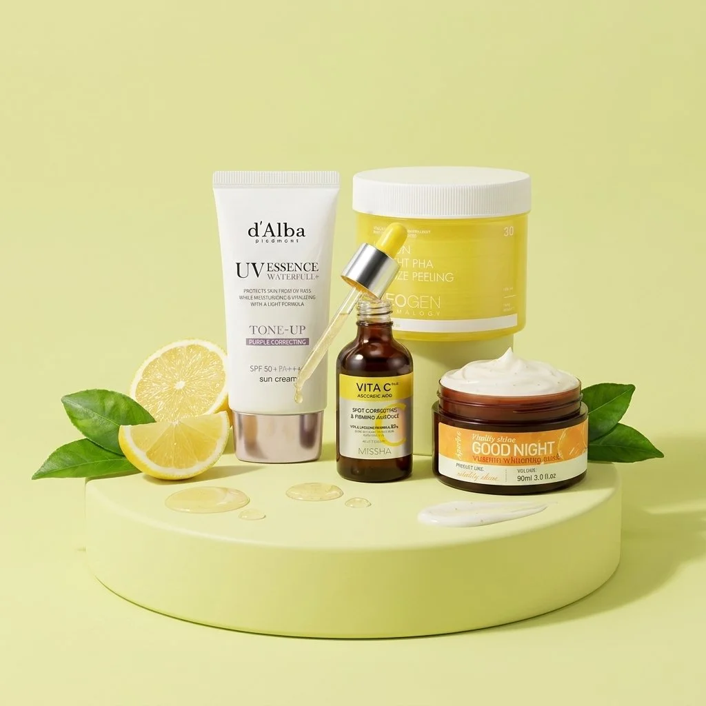 Your glow-up just got an upgrade. ✨

Our Dark Spots and Pigmentation Bundle now includes the d&rsquo;alba Waterfull Purple Tone Up Sun Cream SPF50+ PA++++&mdash;giving you daily UV protection while visibly brightening and evening out your complexion.