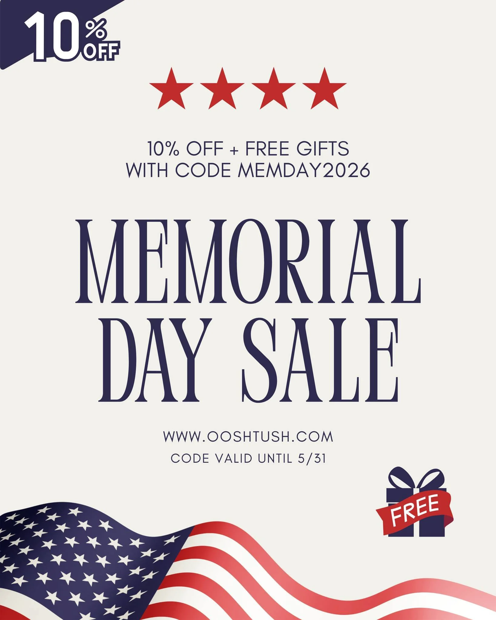Celebrate Memorial Day with your next skincare haul. ✨
Use code MEMDAY2026 to get 10% OFF orders $50+ plus a free random gift with your purchase. Stock up on your favorite K-beauty essentials, discover new skincare obsessions, and treat your glow whi