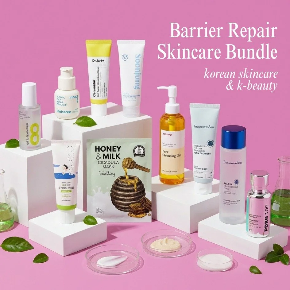 Stronger barrier, healthier glow. ✨💙
Our Barrier Repair Skincare Bundle (Cicapair &amp; Ceramidin 8 Products) has been updated with the VT Cosmetics PDRN 100 Essence&mdash;an advanced essence designed to support skin repair, boost hydration, and hel