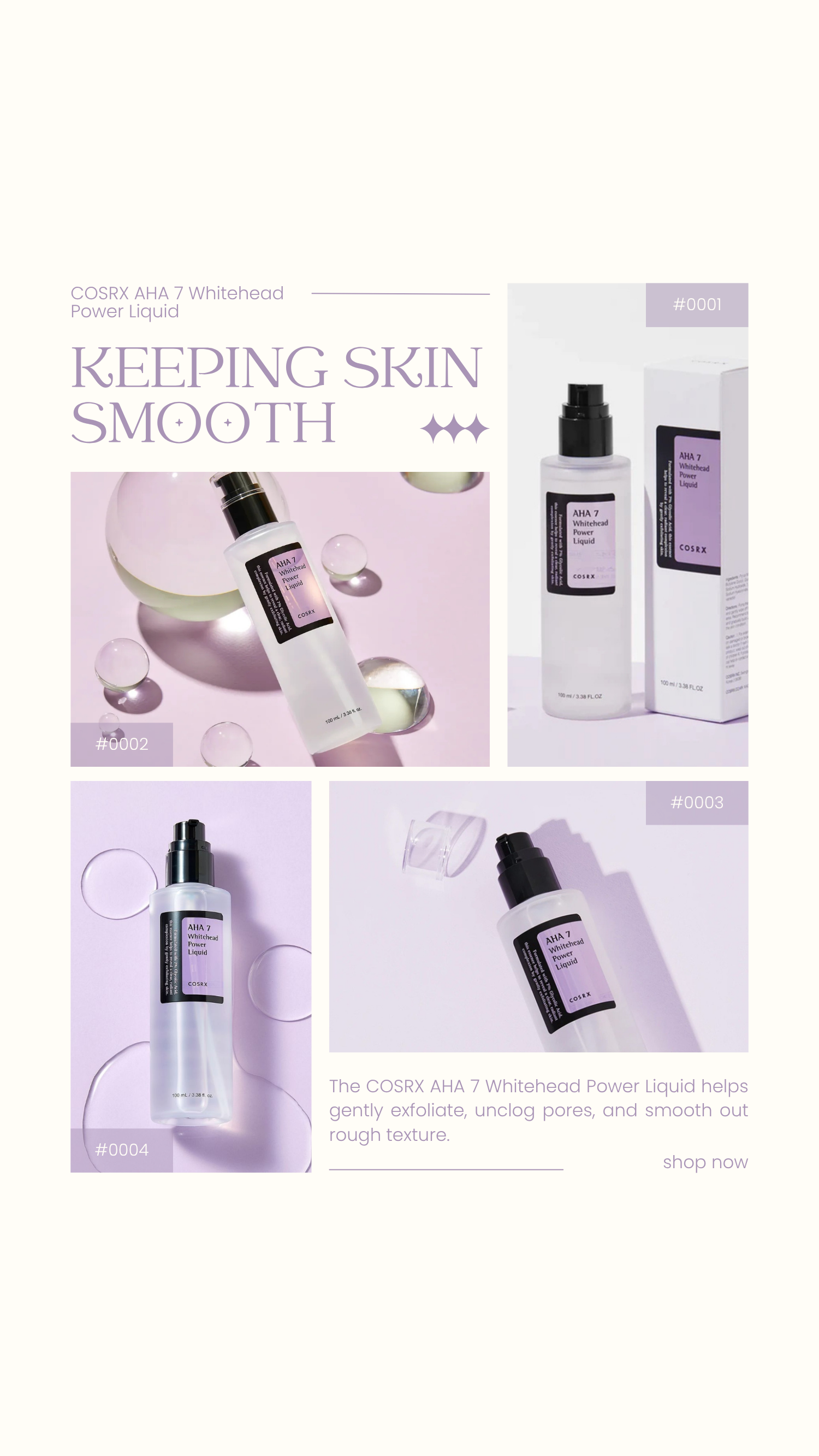 A gentle exfoliating liquid for smoother, clearer skin