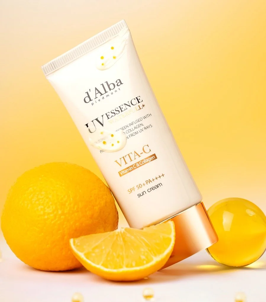 ☀️ Meet your new daily sunscreen favorite! ✨

New arrival: d&rsquo;alba Watefull UV Essence Vitamin C &amp; Collagen Sun Cream SPF50+ PA+++ 50ml. A lightweight, moisturizing sunscreen that combines UV protection with Vitamin C and collagen care for s