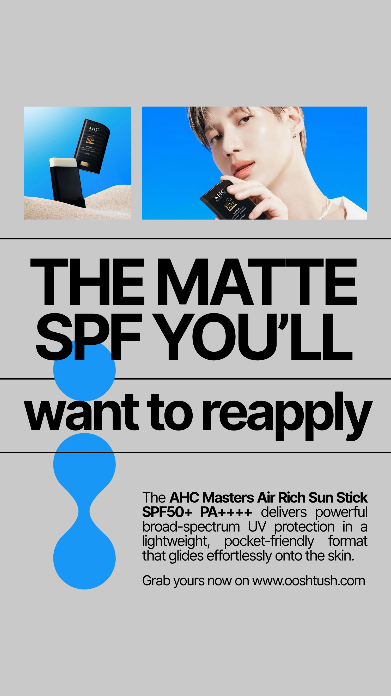 The Matte SPF You’ll WAnt To Reapply: AHC Masters Air Rich Sun Stick SPF50+ PA++++