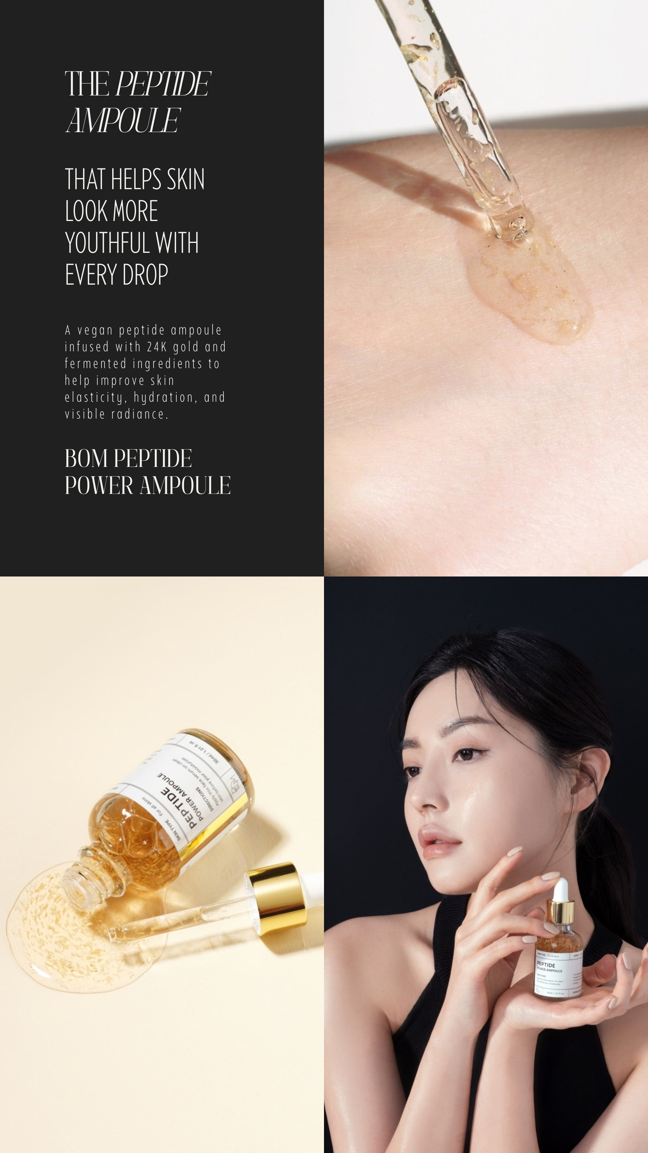 The Peptide Ampoule That Helps Skin Look Firmer, Brighter, and More Youthful With Every Drop: BOM Peptide Power Ampoule