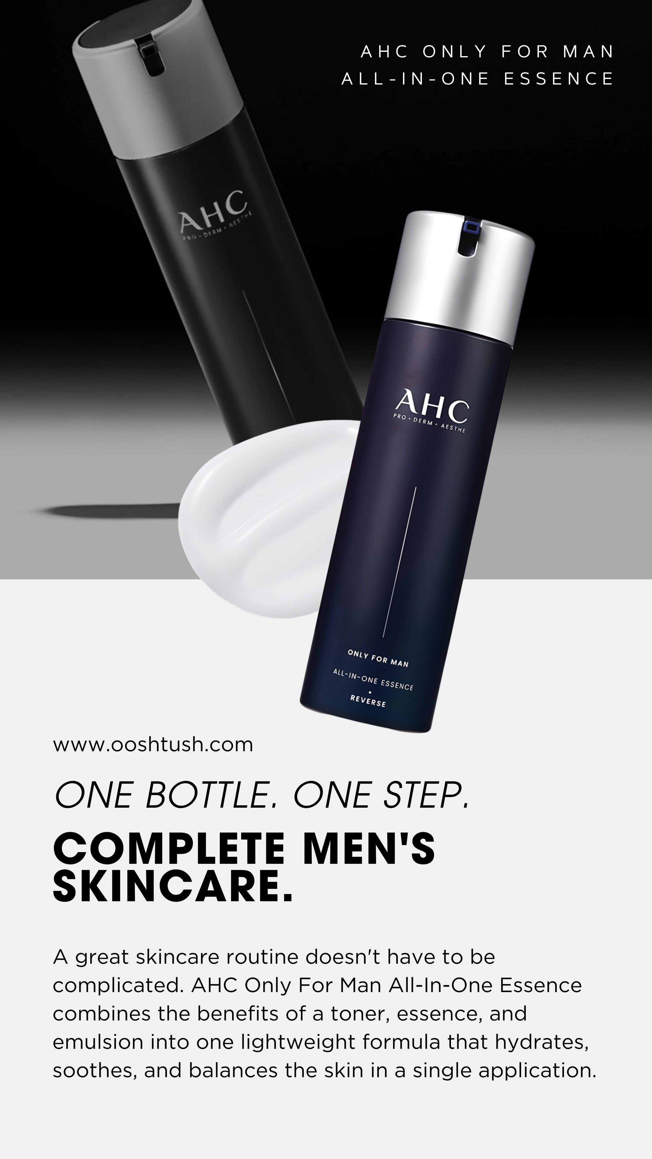 Simplify Your Routine: AHC Only For Man All-In-One Essence