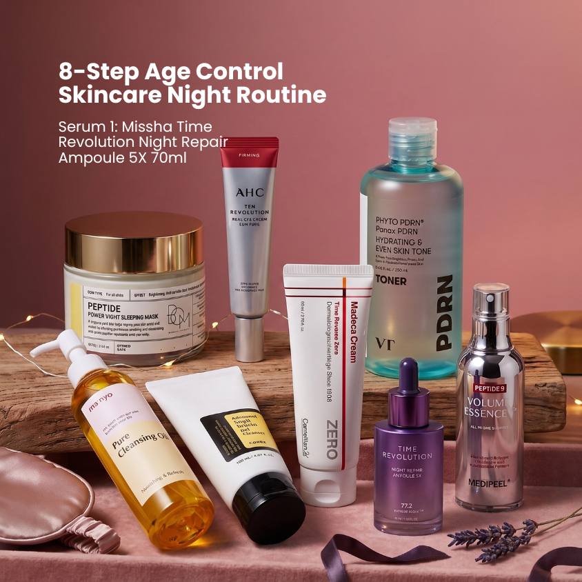 8-Step Age Control Skincare Routine Morning & Night