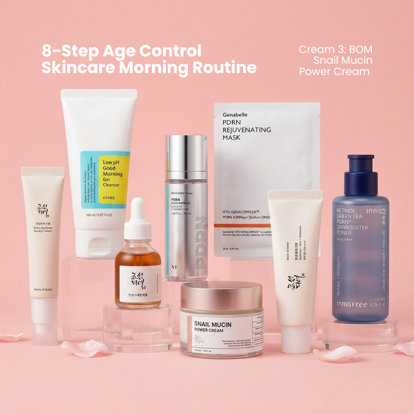 8-Step Age Control Skincare Routine Morning & Night
