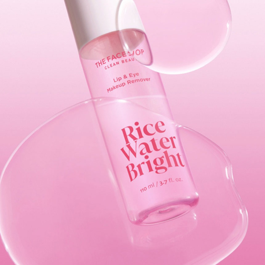 The Face Shop Rice Water Bright Lip and Eye Remover 120ml | Makeup Remover | OoshTush | K-beauty | Free Shipping Over $50 USD
