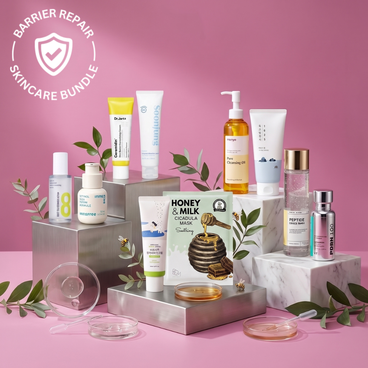 Barrier Repair Skincare Bundle (Cicapair & Ceramidin 8 Products)