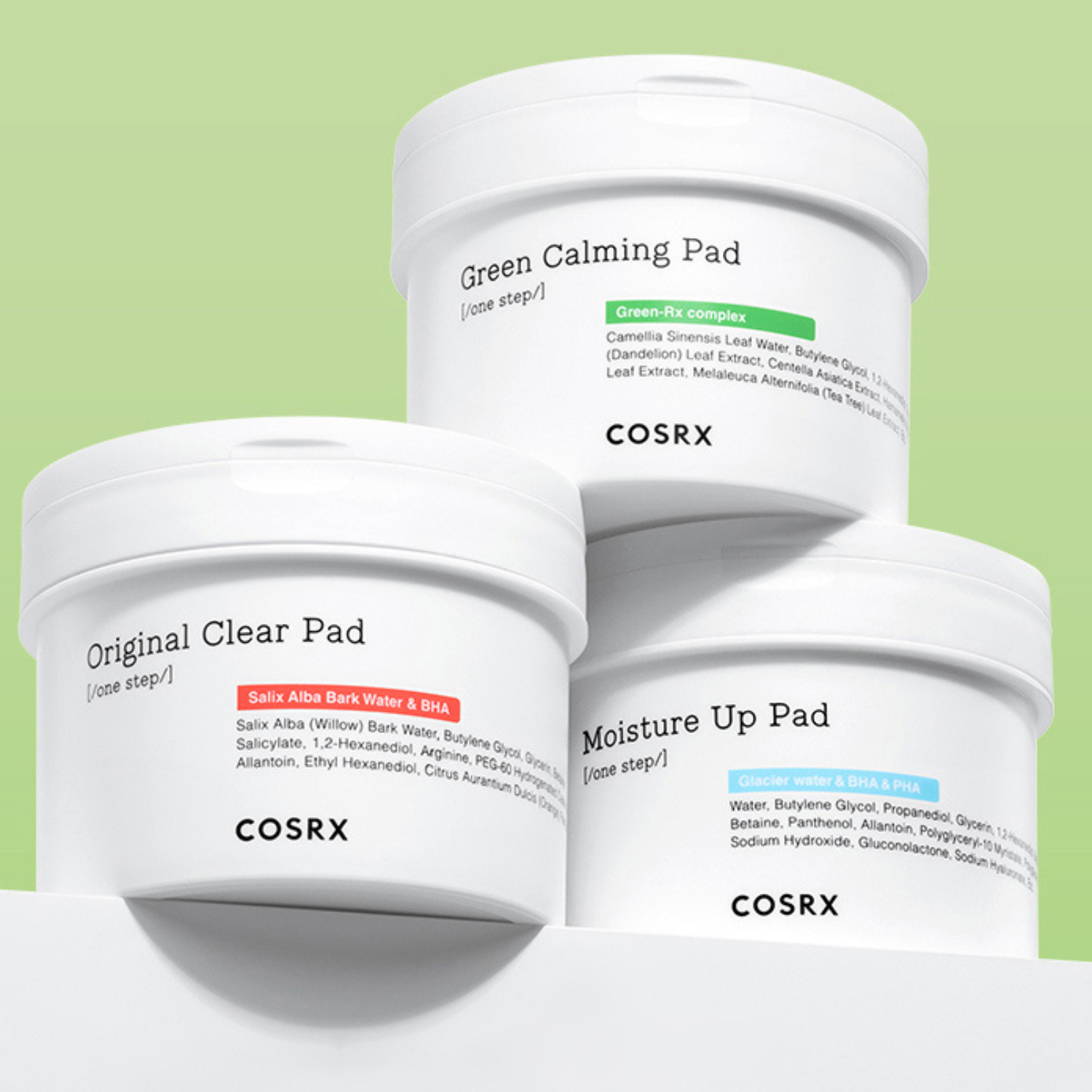 COSRX One Step Green Calming Pad 140ml | OoshTush | Free Shipping $50+ USD | K-beauty
