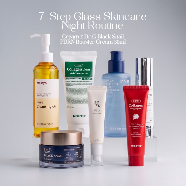 7-Step Glass Skincare Routine Morning & Night
