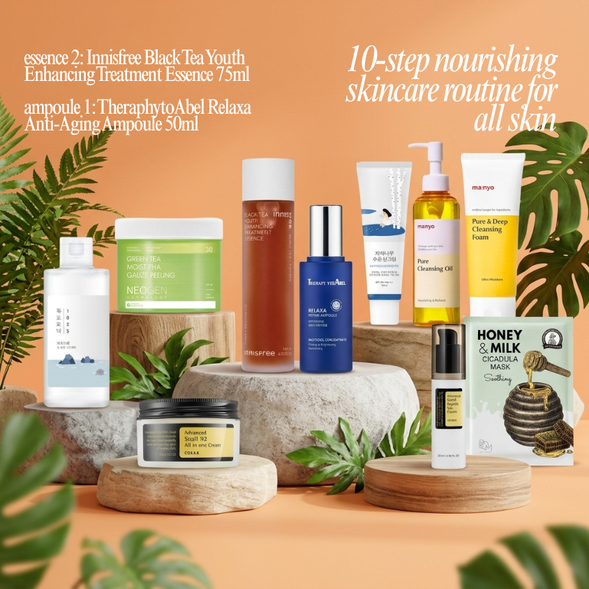 10-Step Nourishing Skincare Routine for All Skin