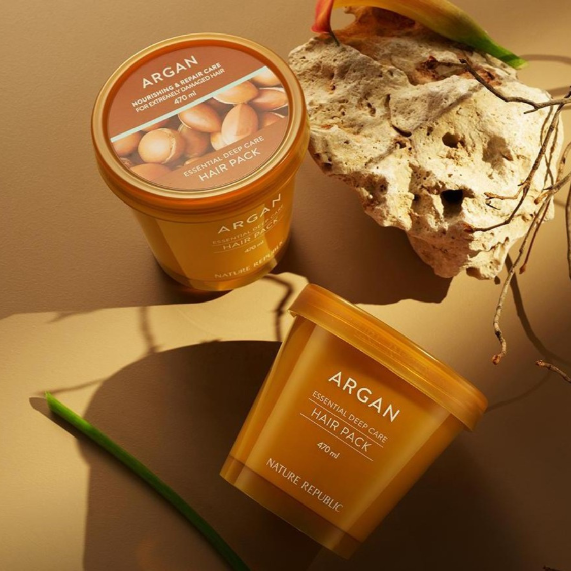 Nature Republic Argan Essential Deep Care Hair Pack | OoshTush | K-Beauty | Korean Skincare