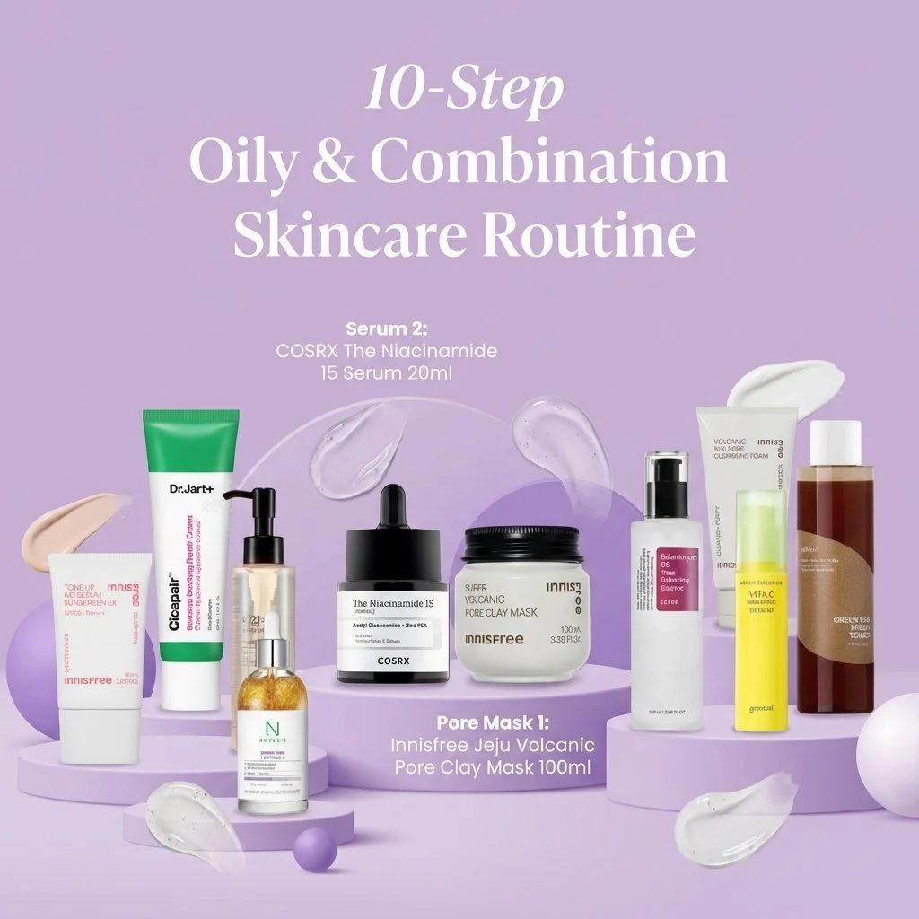 10-Step Ultimate Radiance Skincare Routine Normal/Dry & Oil/Combination Skin | OoshTush | K-beauty