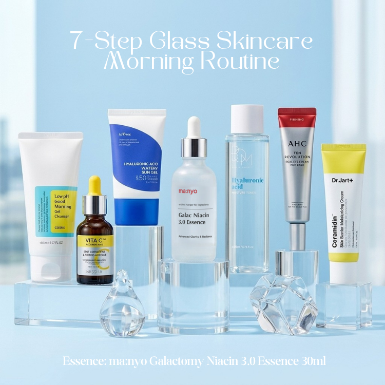 7-Step Glass Skin Routine (Morning & Night) | OoshTush | K-beauty | Free Shipping Over $50 USD