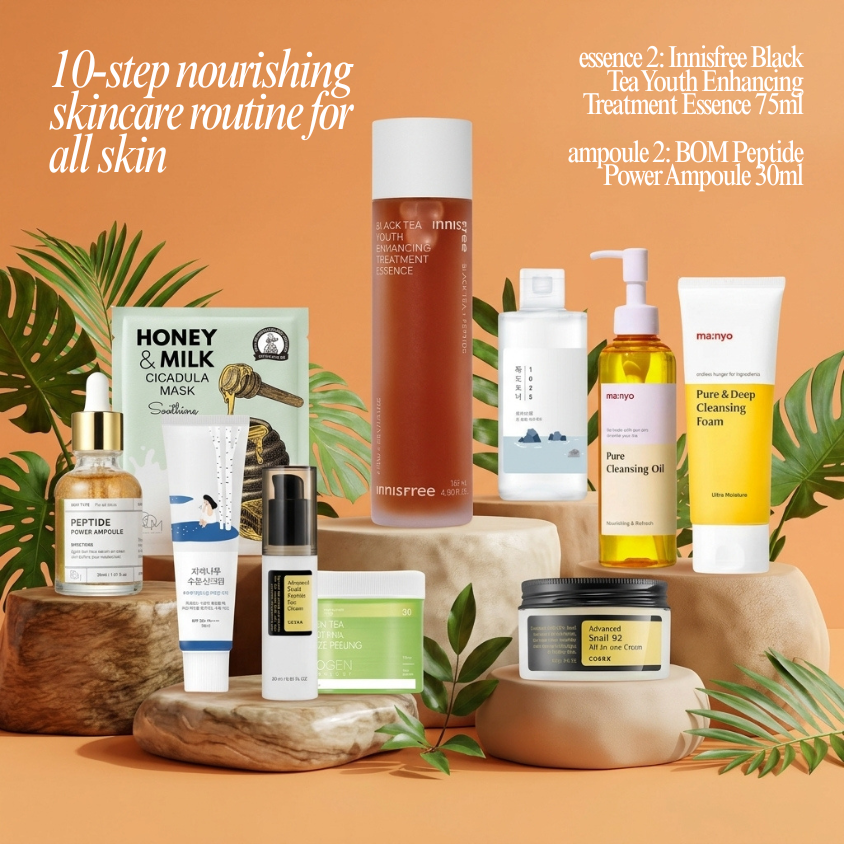 10-Step Nourishing Skincare Routine for All Skin