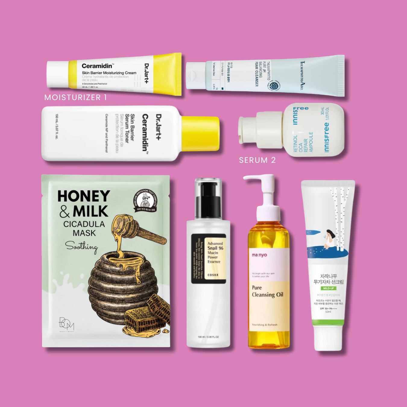 Barrier Repair Skincare Bundle (Cicapair & Ceramidin 8 Products)