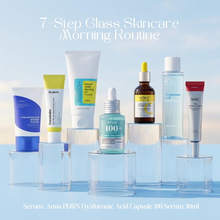 7-Step Glass Skin Routine (Morning & Night) | OoshTush | K-beauty | Free Shipping Over $50 USD