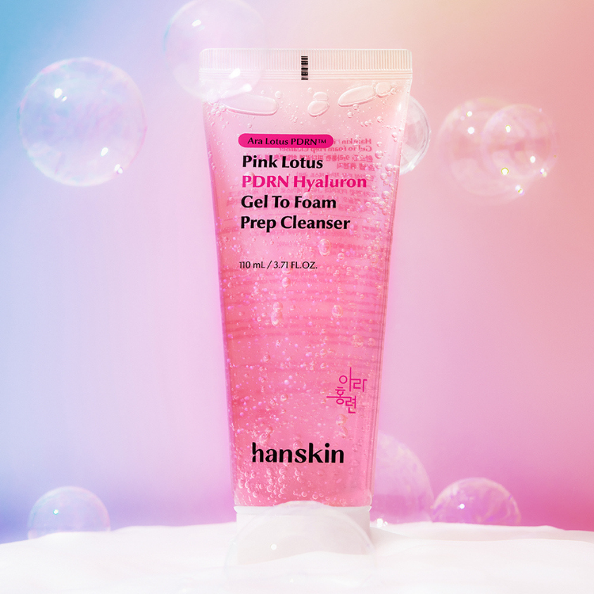 Hanskin Pink Lotus PDRN Hyaluron Foam Cleanser - Skin Care