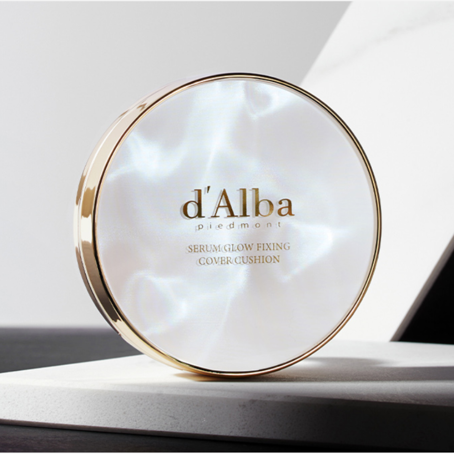 D'Alba Serum Glow Fixing Cushion - Radiant Coverage & Skincare Serum