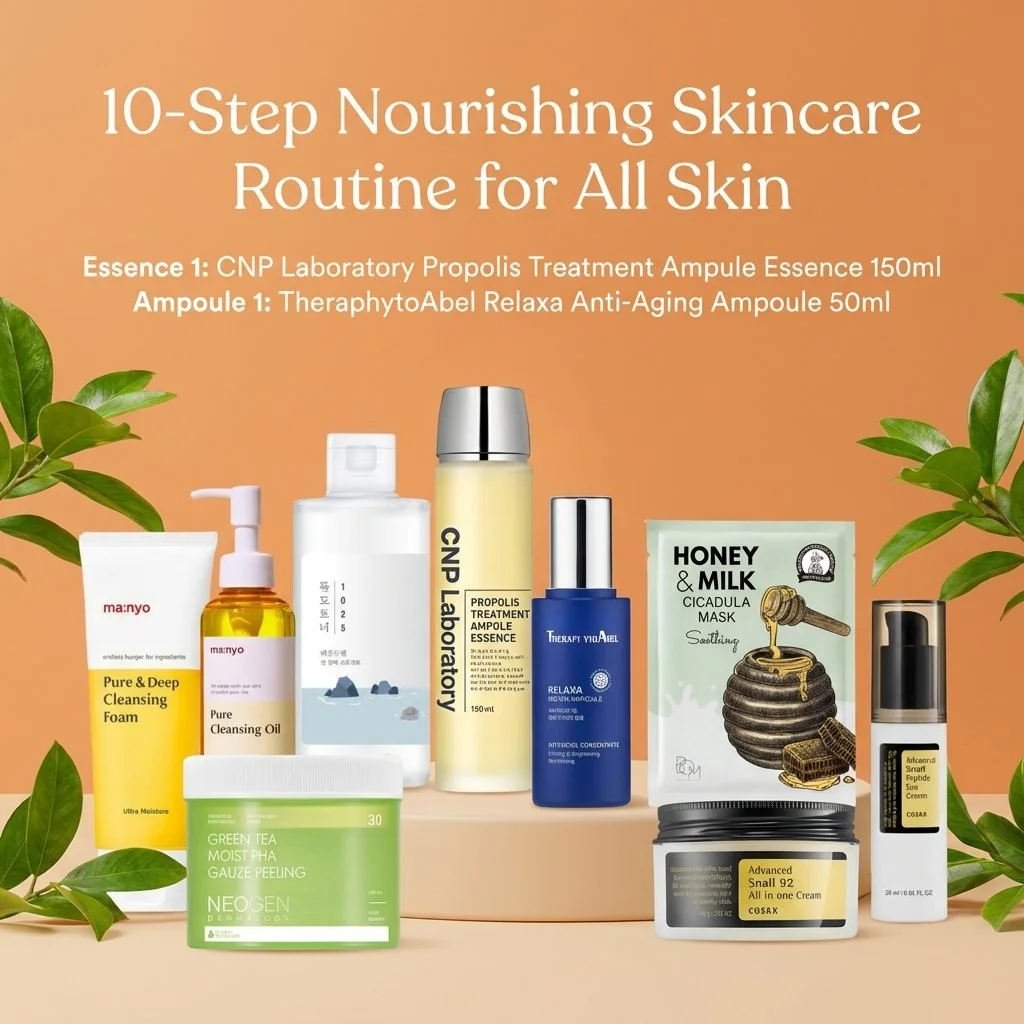 10-Step Nourishing Skincare Routine for All Skin