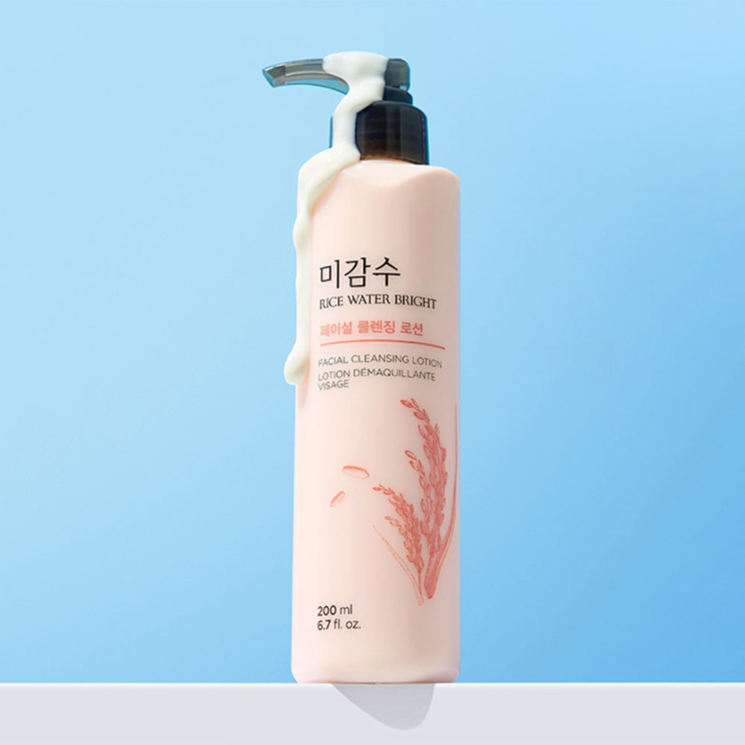 The Face Shop Rice Water Bright Facial Cleansing Lotion 200ml | OoshTush | K-beauty | Free Shipping Over $50 USD