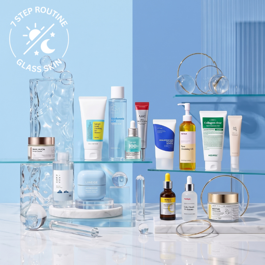 7-Step Glass Skincare Routine Morning & Night