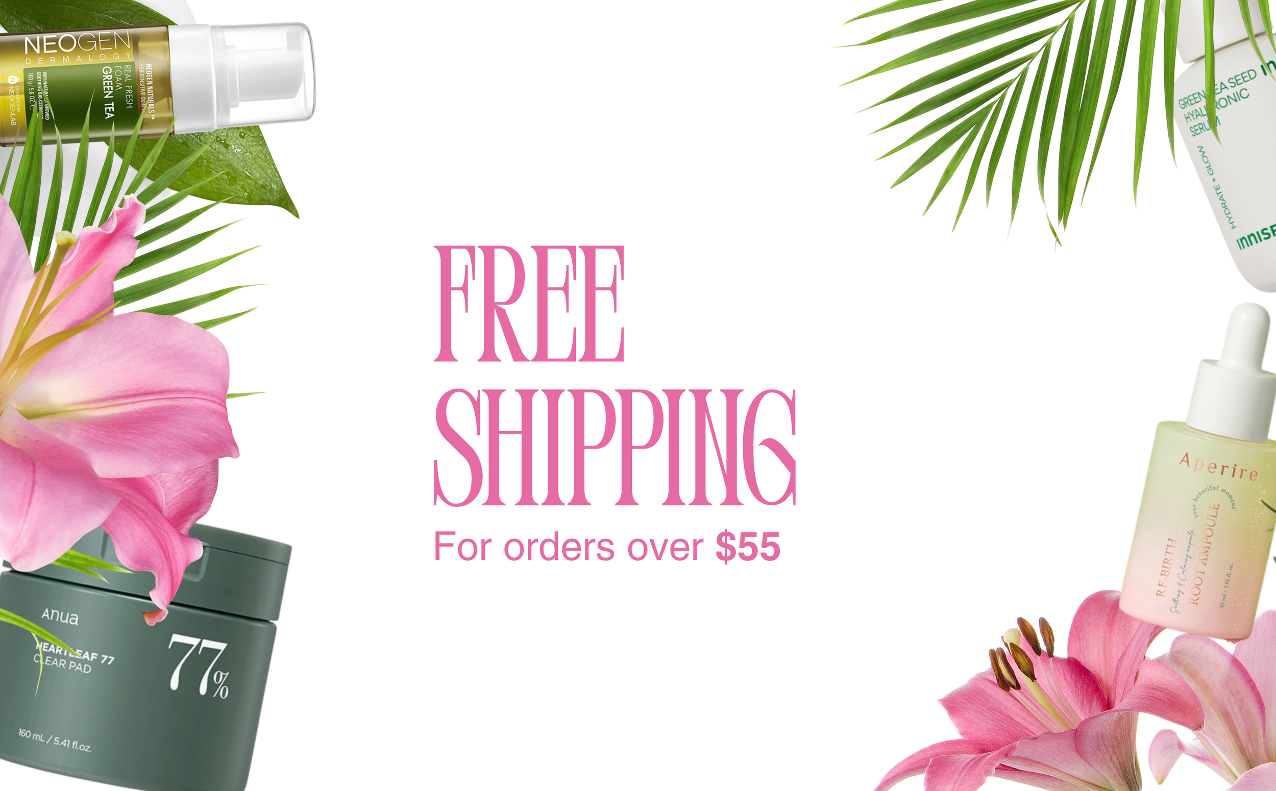   Free Shipping Over $55 USD