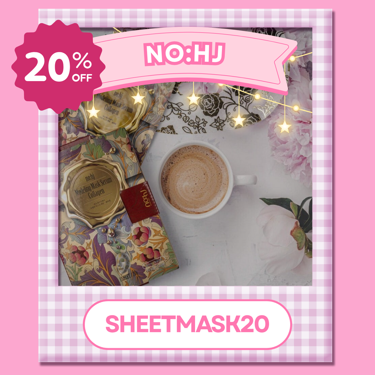 Use Code: SHEETMASK20