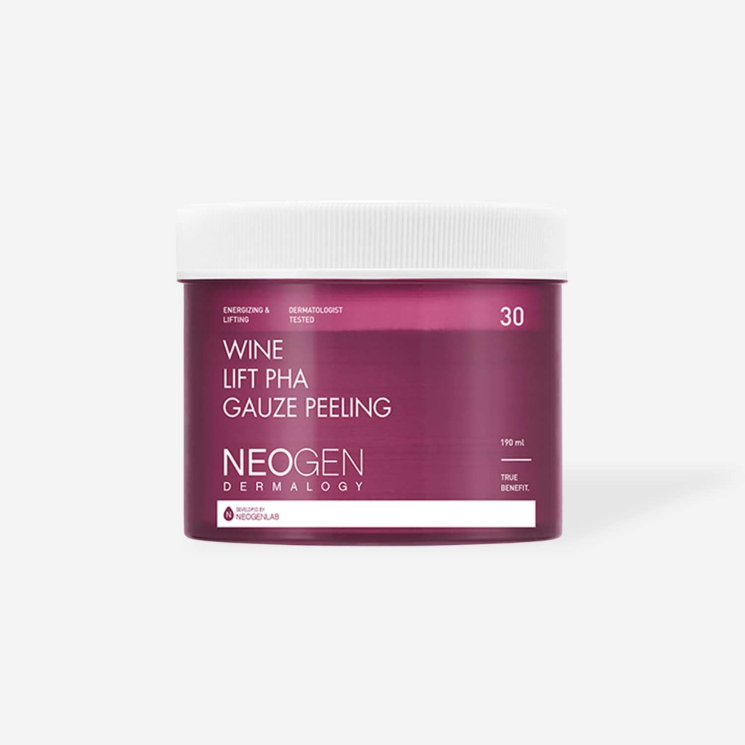 Neogen Dermalogy Wine Lift PHA Gauze Peeling Pad 190ml (30 ea) | OoshTush | K-Beauty | Korean Skincare