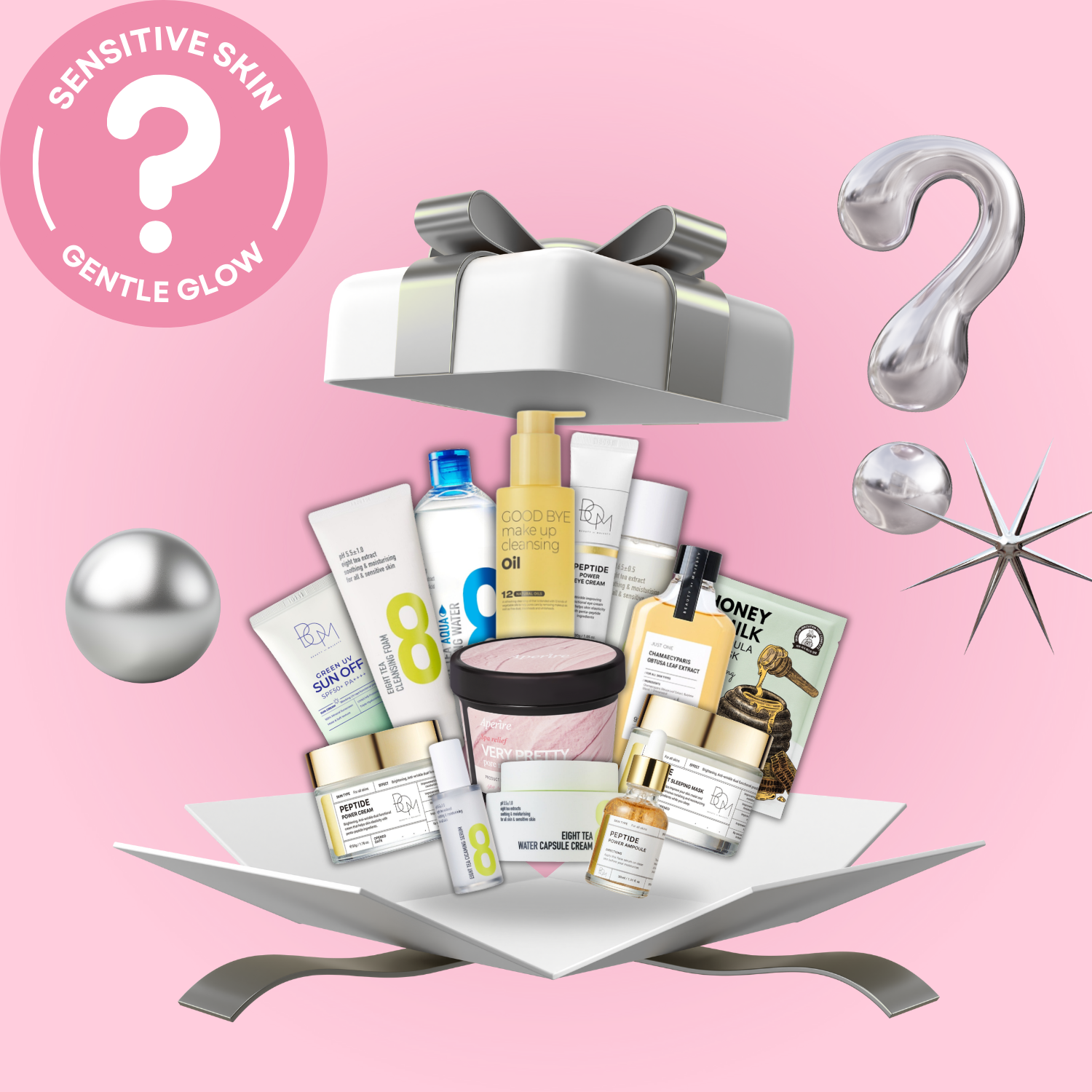 Sensitive Skin Gentle Glow Box (5 , 7, & 10 Product Box)