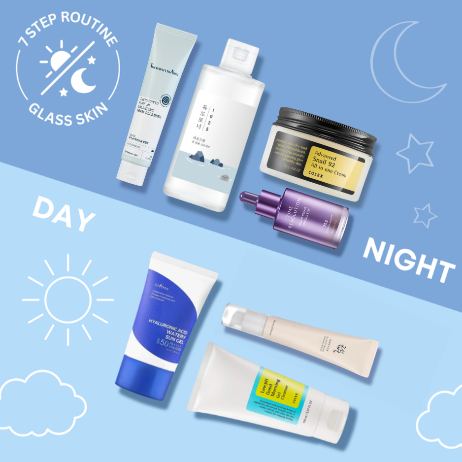 7-Step Glass Skincare Routine Morning & Night