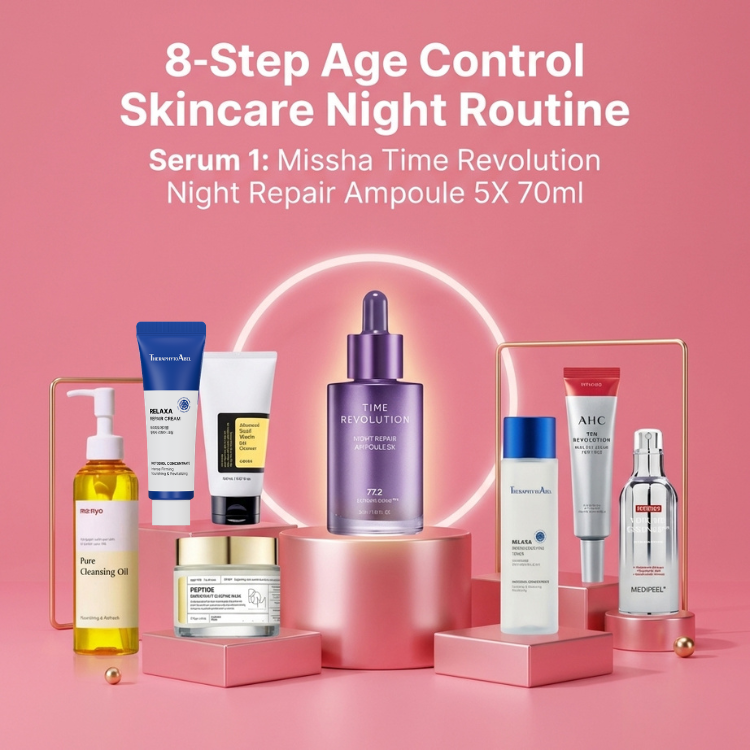 8-Step Age Control Skincare Routine (Morning & Night) | OoshTush | K-beauty | Free Shipping Over $50