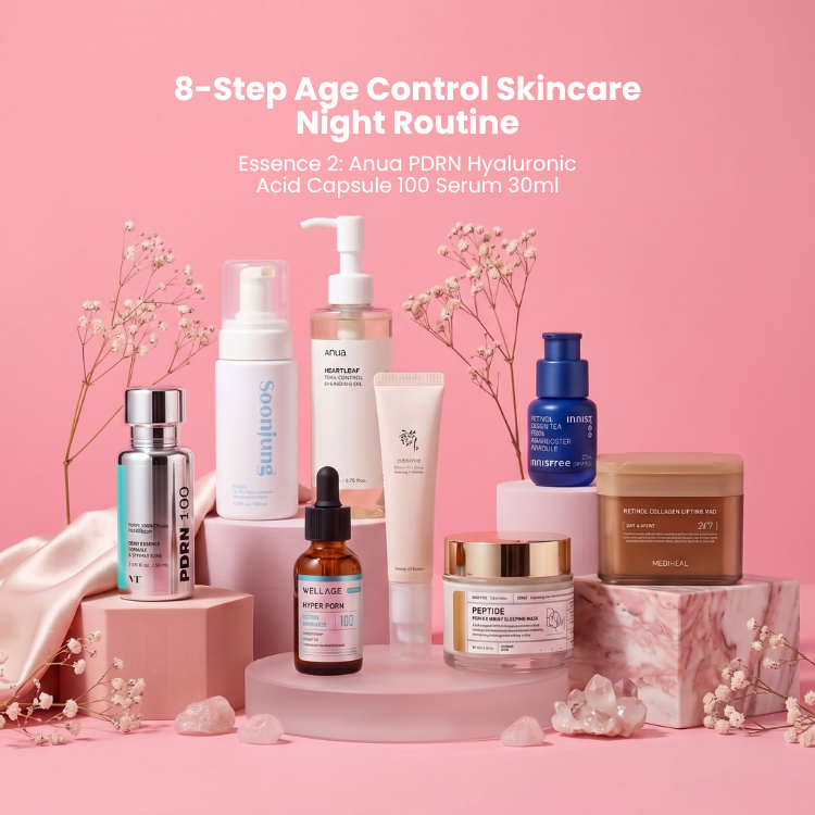 8-Step Age Control Skincare Routine Morning & Night