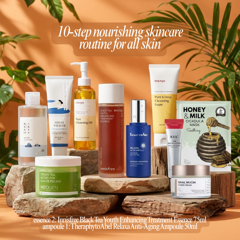 10-Step Nourishing Skincare Routine for All Skin