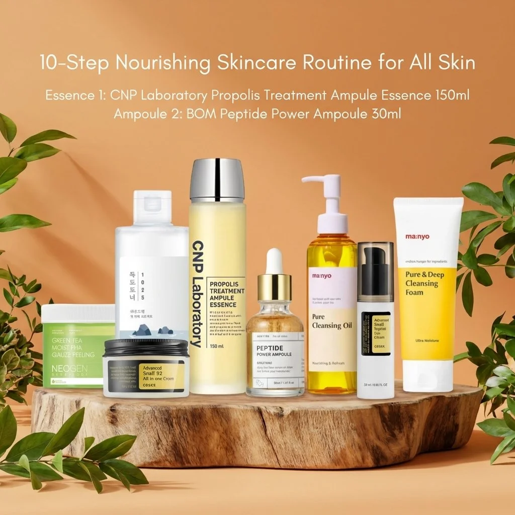 10-Step Nourishing Skincare Routine for All Skin