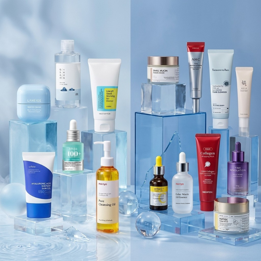 7-Step Glass Skin Routine (Morning & Night) | OoshTush | K-beauty | Free Shipping Over $50 USD