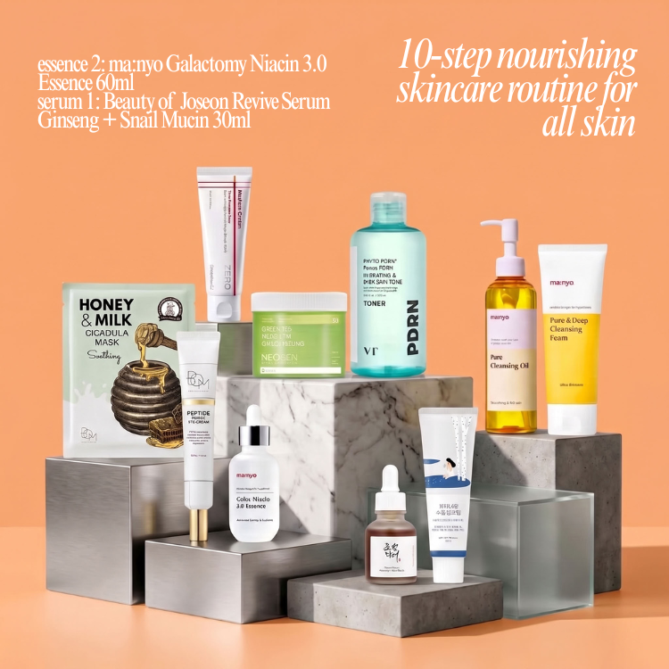 10-Step Nourishing Skincare Routine for All Skin