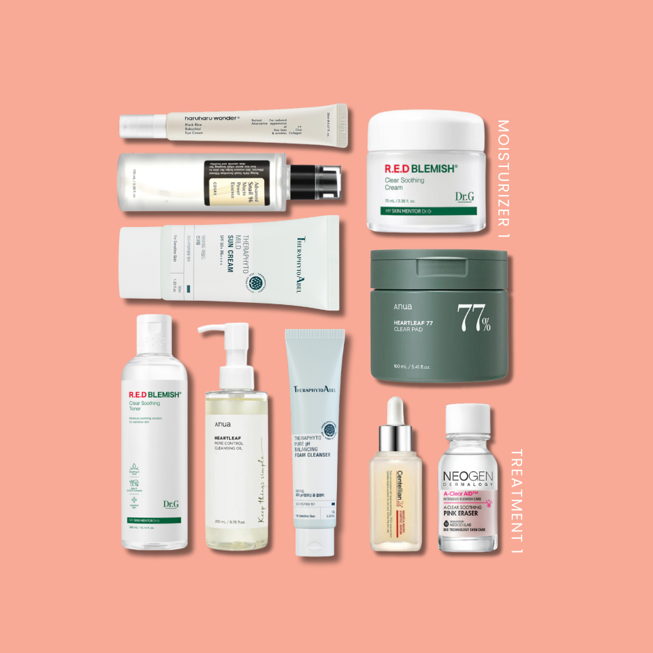 10-Step Sensitive & Acne Skincare Routine