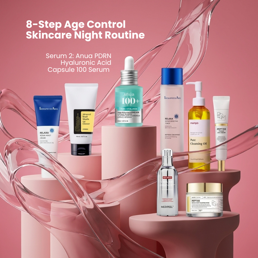 8-Step Age Control Skincare Routine Morning & Night