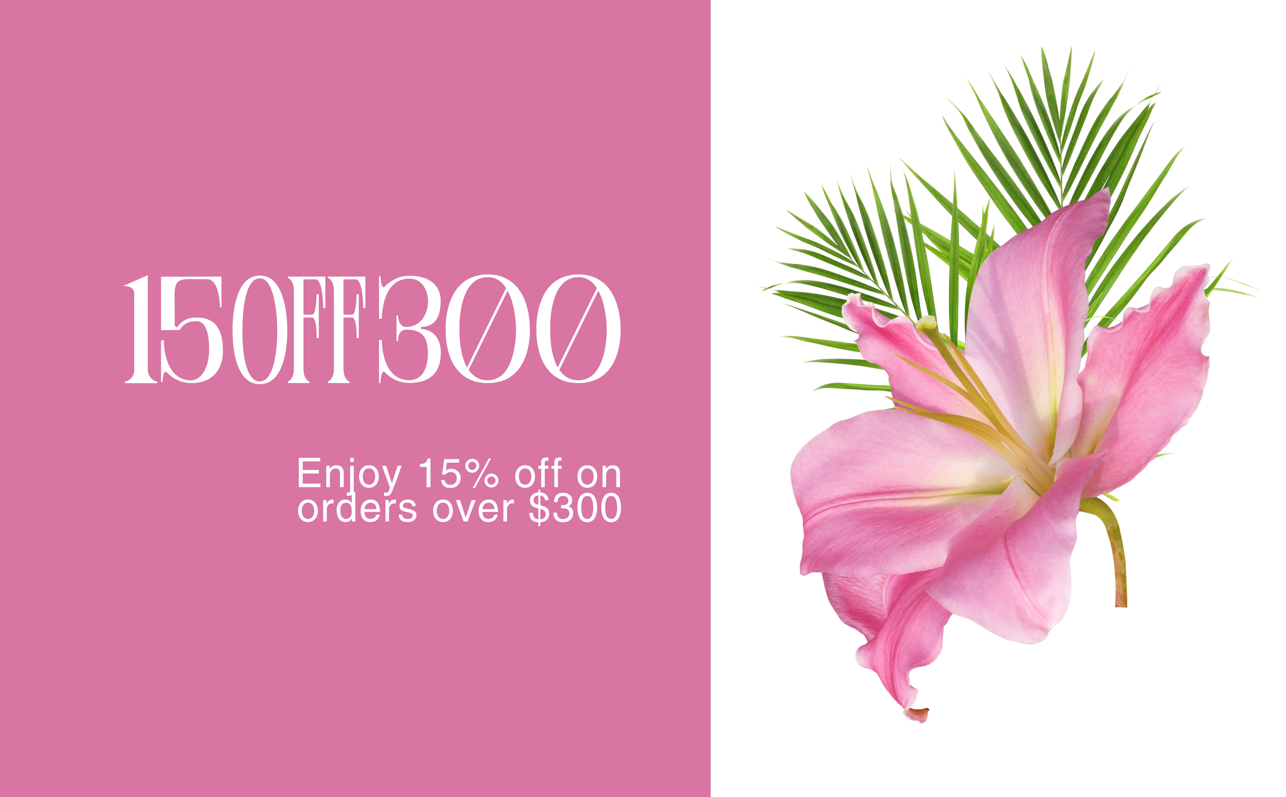 Use code 15OFF300 to get 15% off!