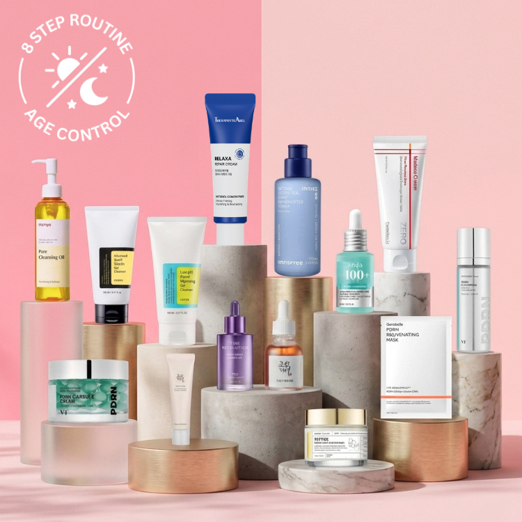 8-Step Age Control Skincare Routine Morning & Night