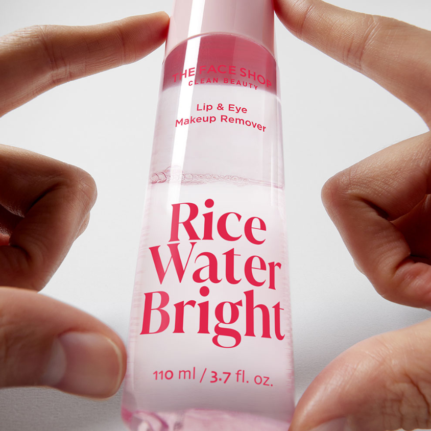The Face Shop Rice Water Bright Lip and Eye Remover 120ml | Makeup Remover | OoshTush | K-beauty | Free Shipping Over $50 USD
