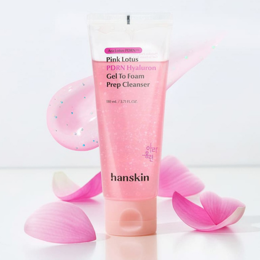 Hanskin Pink Lotus PDRN Hyaluron Foam Cleanser - Skin Care